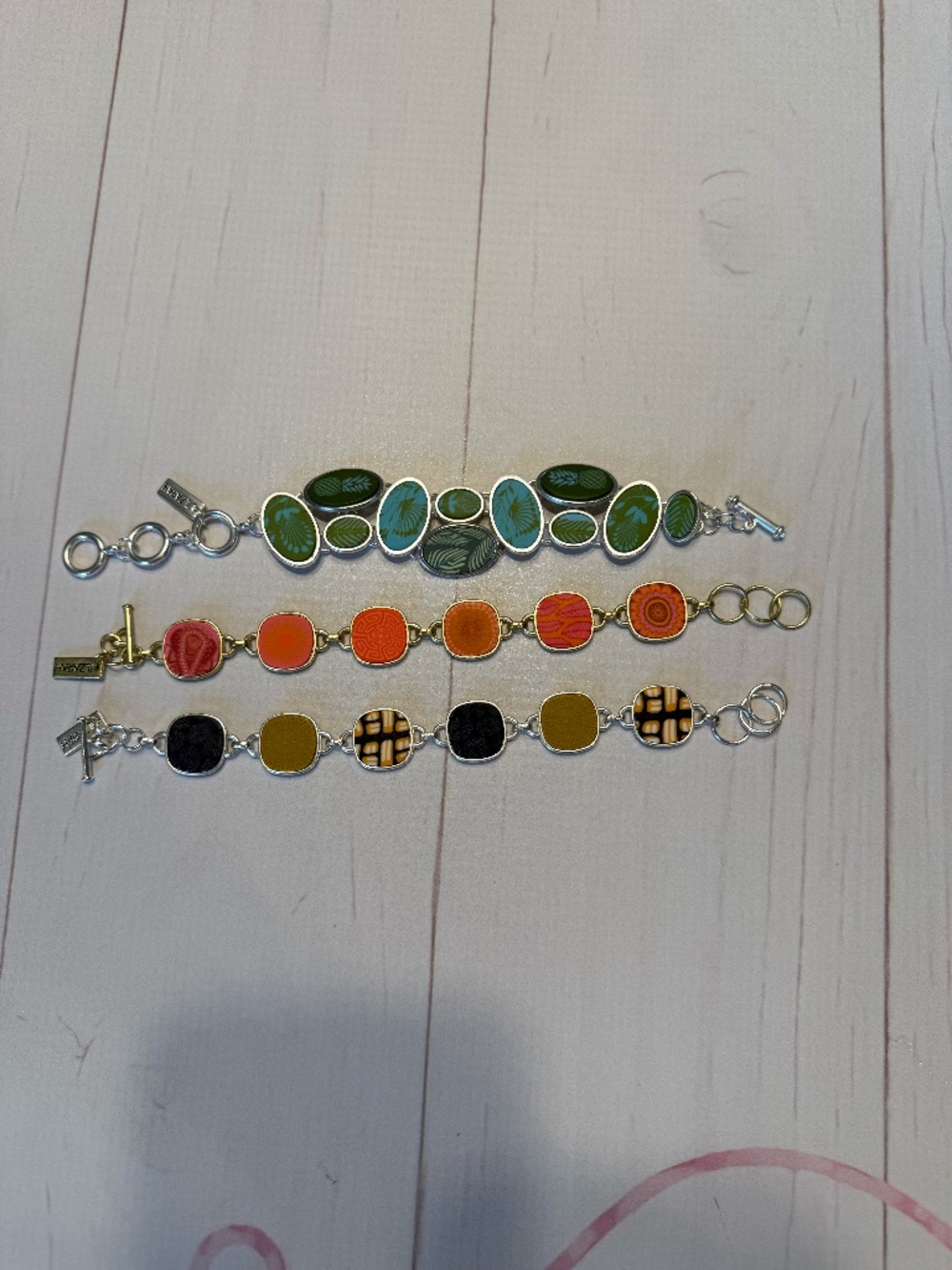 Jilzarah French Quarter Coin Bracelets (set of 3)